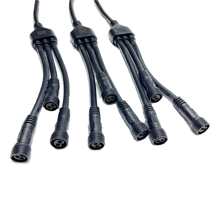 IP67 IP68 M8 M12 M15 Male Female Plug Aviation Y Type Branch 1 to 3 Way Splitter Connector Cable