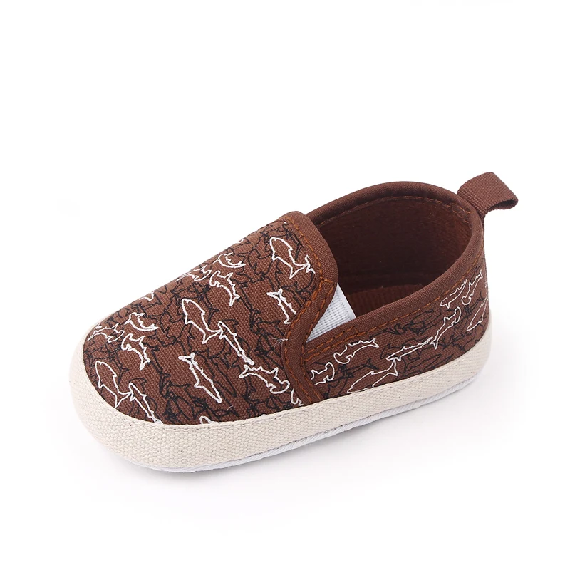 Solid Color Fish Print Spring and Autumn Baby Canvas Covered Feet Baby Walking Shoes manufacture