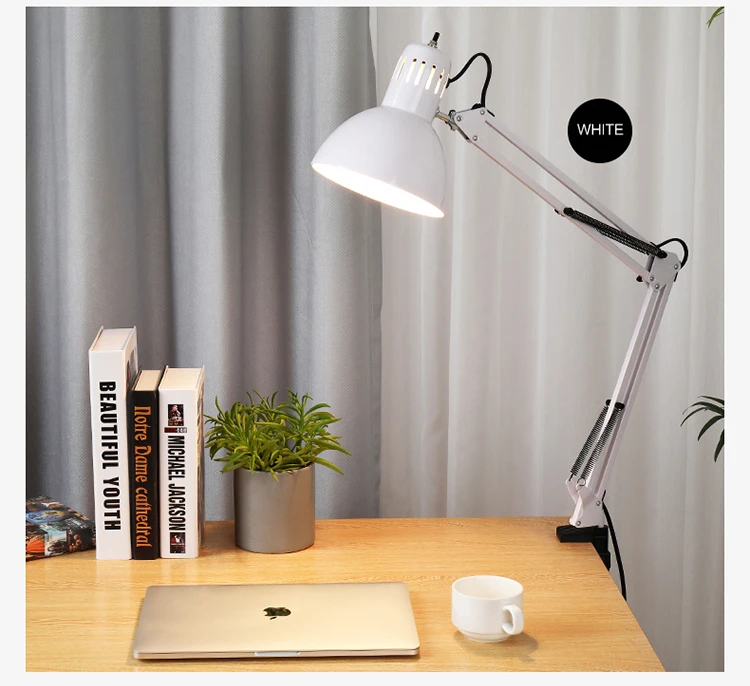 Table Lamp Led Night Light Desk Lights Home Decoration for Home Bedroom Bedside AC Metal Iron E27 Lamp with Clip