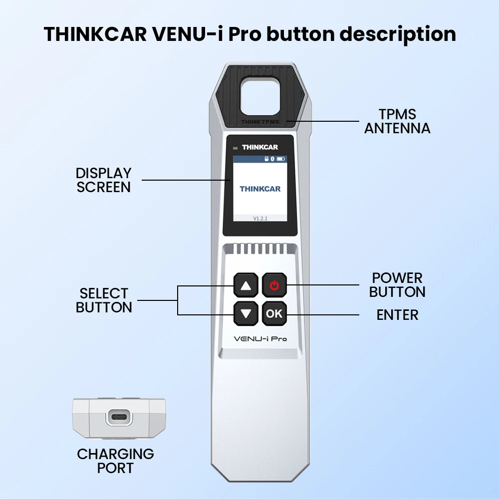 Narzędzia do kontroli ciśnienia w oponach Thinkcar VENU IPRO z 2025 r. System TPMS, czytnik kodów samochodowych, narzędzia do programowania czujników, współpracujące z 689BT VO7S