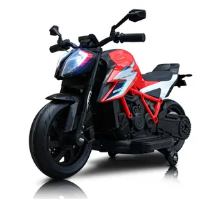 Kids Ride on Electric Motorbike With Hand Race,Suspension,Light,MP3 Function,Music