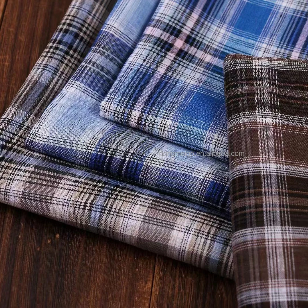 Тканая полоска ткань хлопчатобумажная льняная для одежды женская модная индивидуальная окрашенная пряжа мужских