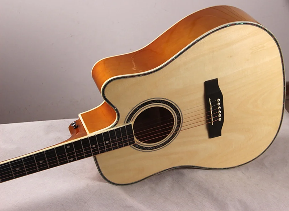 Custom Logo 41 Inch Tree Root Musical Instruments Beginner Cheap Colors Basswood Acoustic Guitar Made in China