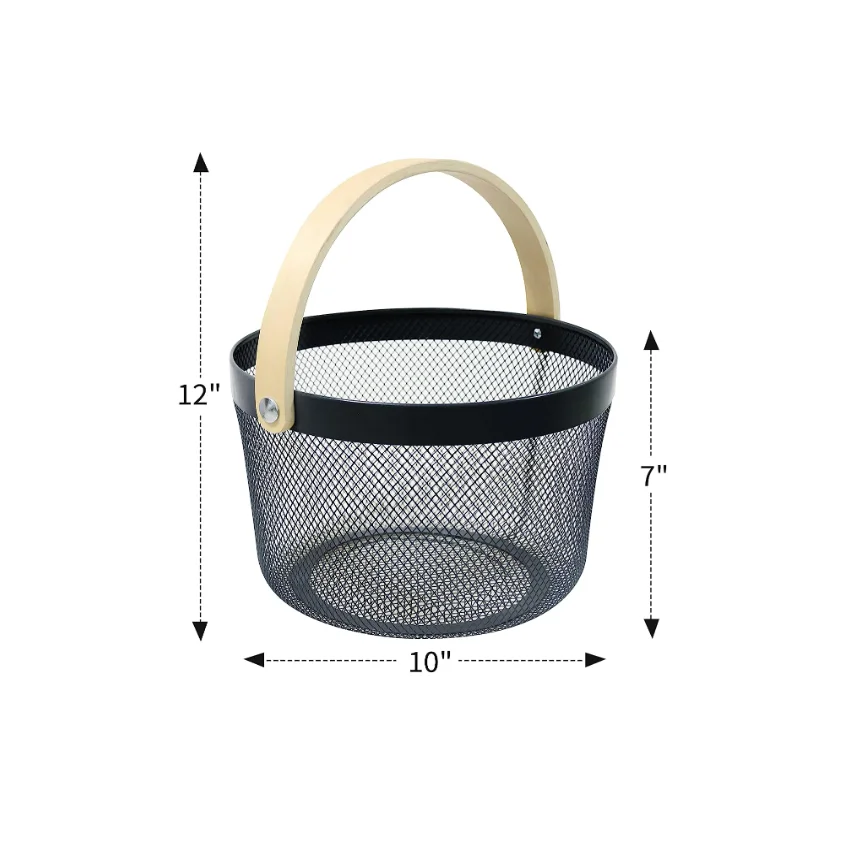Wire Mesh Basket with Handle - Eco-Friendly Storage Solution