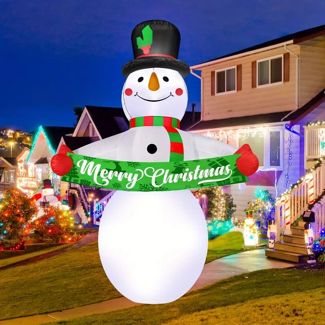1.2m LED Lights Snowman Inflatable Yard Decorations Christmas Inflatables Projector Factory Christmas Inflatable Yard