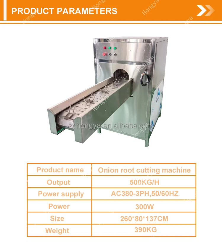 The Rrot Machine Large Onion Root Cutting Machine Fruit and Vegetable Processing Plant ...