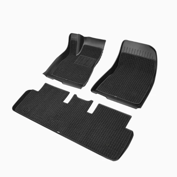 All Weather Waterproof Non-Slip Car Floor Liner 3PCS TPE Car Mat Non-Toxic and Fragrance-Free for Tesla Model Y