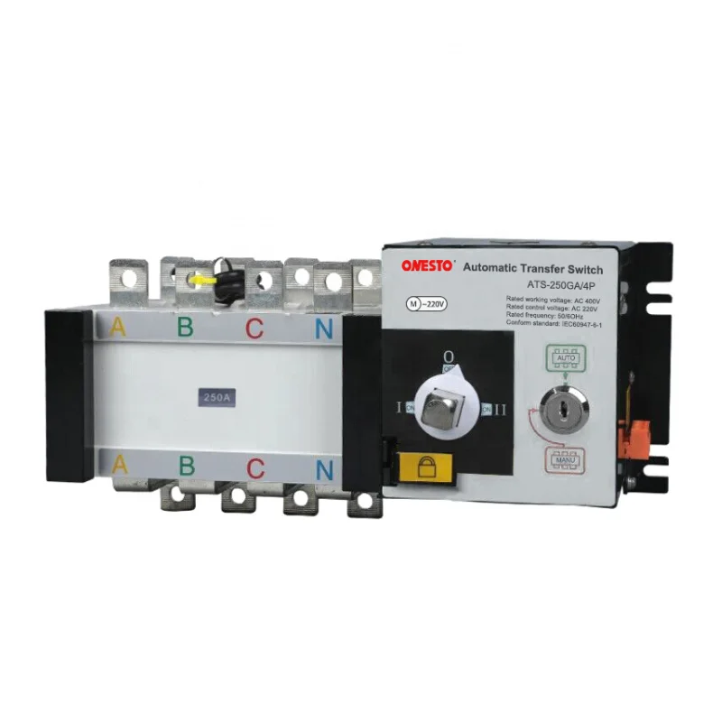 Automatic Changeover Switch 4 Pole Dual Power Automatic Transfer Switch