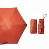 Six fold card umbrella-orange