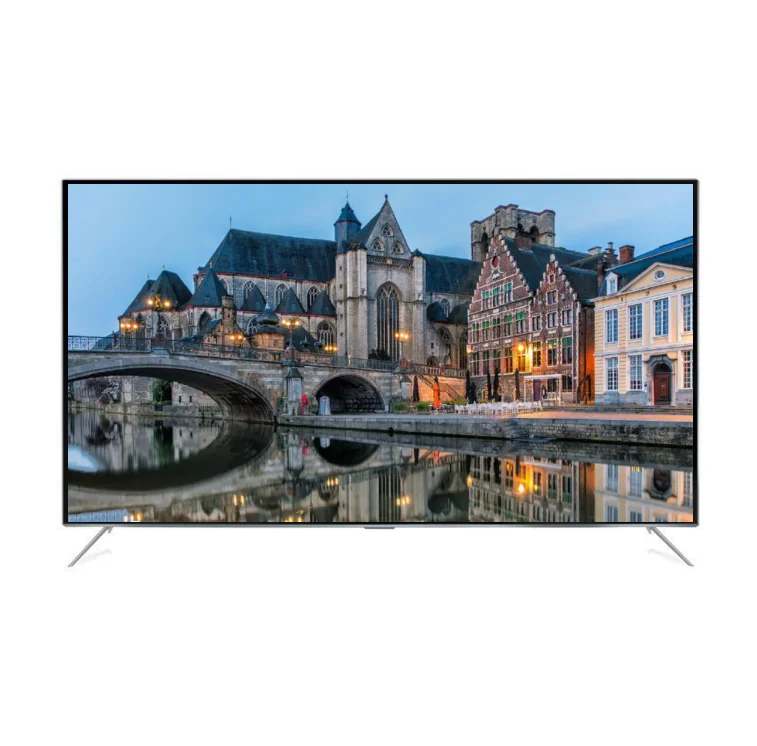 Hot Selling 55 Inch Curved LED Smart TV UHD 3840*2160 WiFi with Android System DVB-T2+S2 WAV Support for Hotels