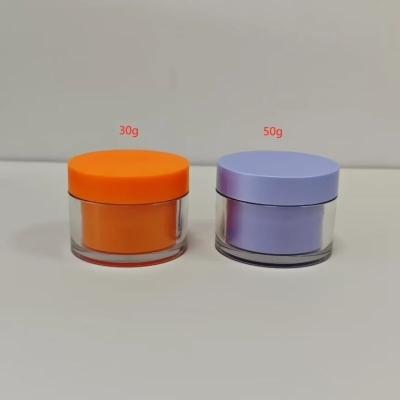 Factory Refillable PET Cream Cosmetic Packaging Jar Matte Cap 10g 30g 50g Cream Jar Container