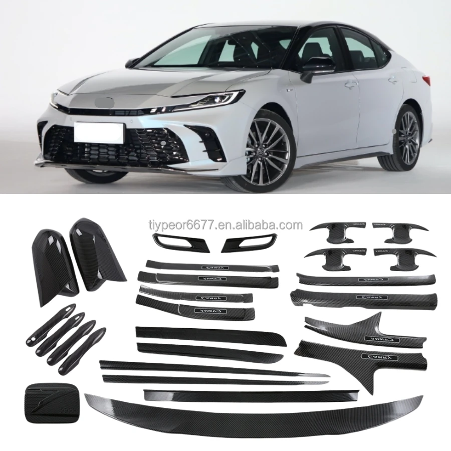 product exterior trims kit for toyota camry 2024 door cup protector handle front fog lamp rear mirror charging port cover mirror cover-3