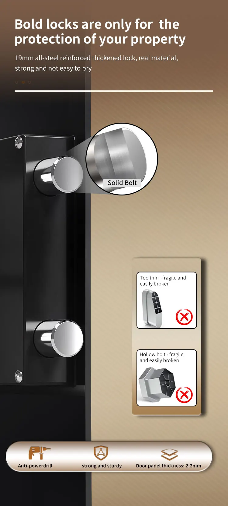 CEQSAFE China Supplier Home Hotel Electronic Safe Small Wall Mini Safe Box details