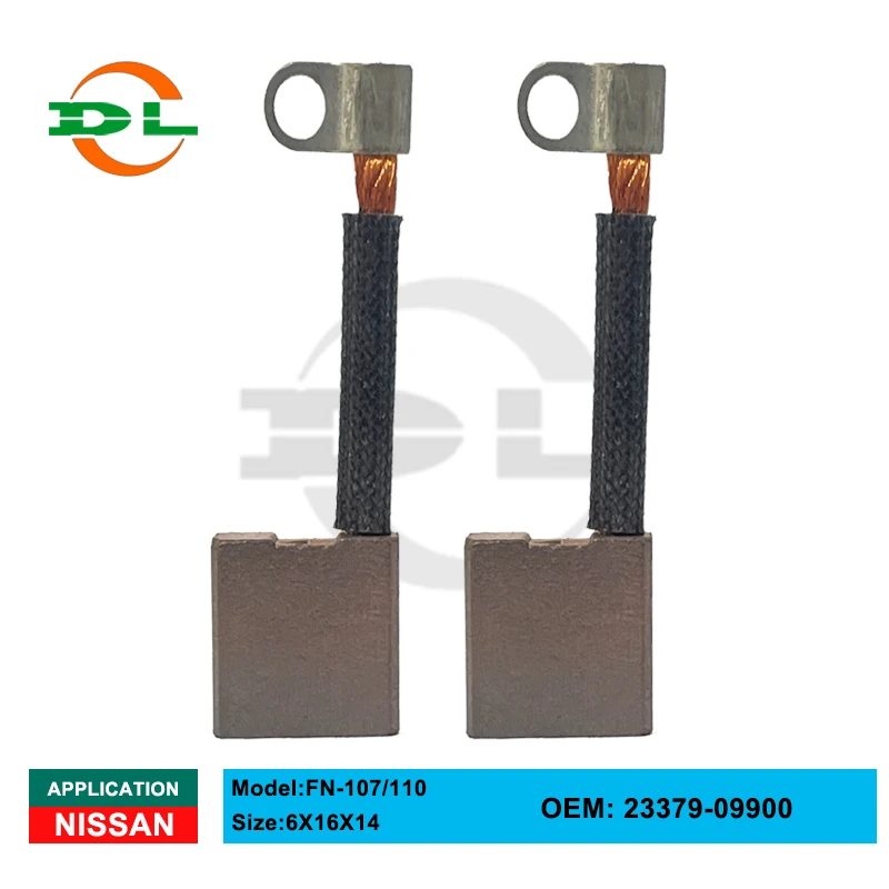 FN-107 FN-110 high copper content with standard size starter carbon brush assembly for automotive spare parts in starters manufacture