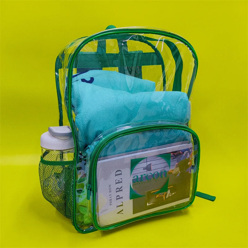Transparent PVC School Backpack Clear Backpack with Transparent PVC Bag Student Backpack