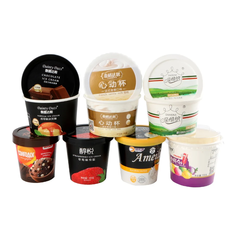 Customized Cheap Price Disposable Food Grade Paper Ice Cream Cup