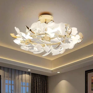 OEM Modern Ceiling Lights for Living Room Bedroom Ginkgo Leaf Light Fixture Lamp Lamparas De Techo Para Interior Ceiling Light