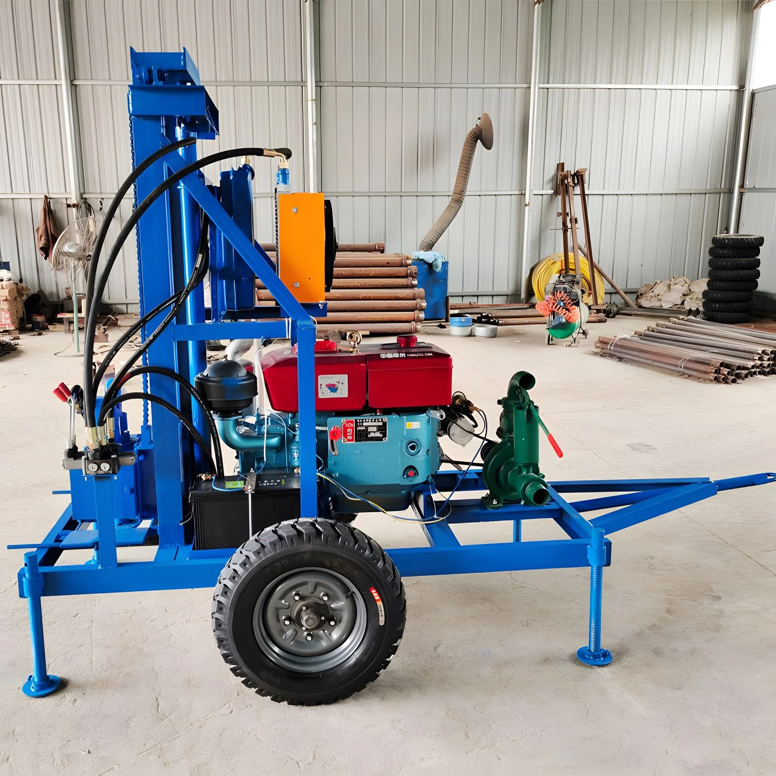 Compact Gasoline Powered Rotary Drilling Rig for DIY Home Projects & Tight Space Operations