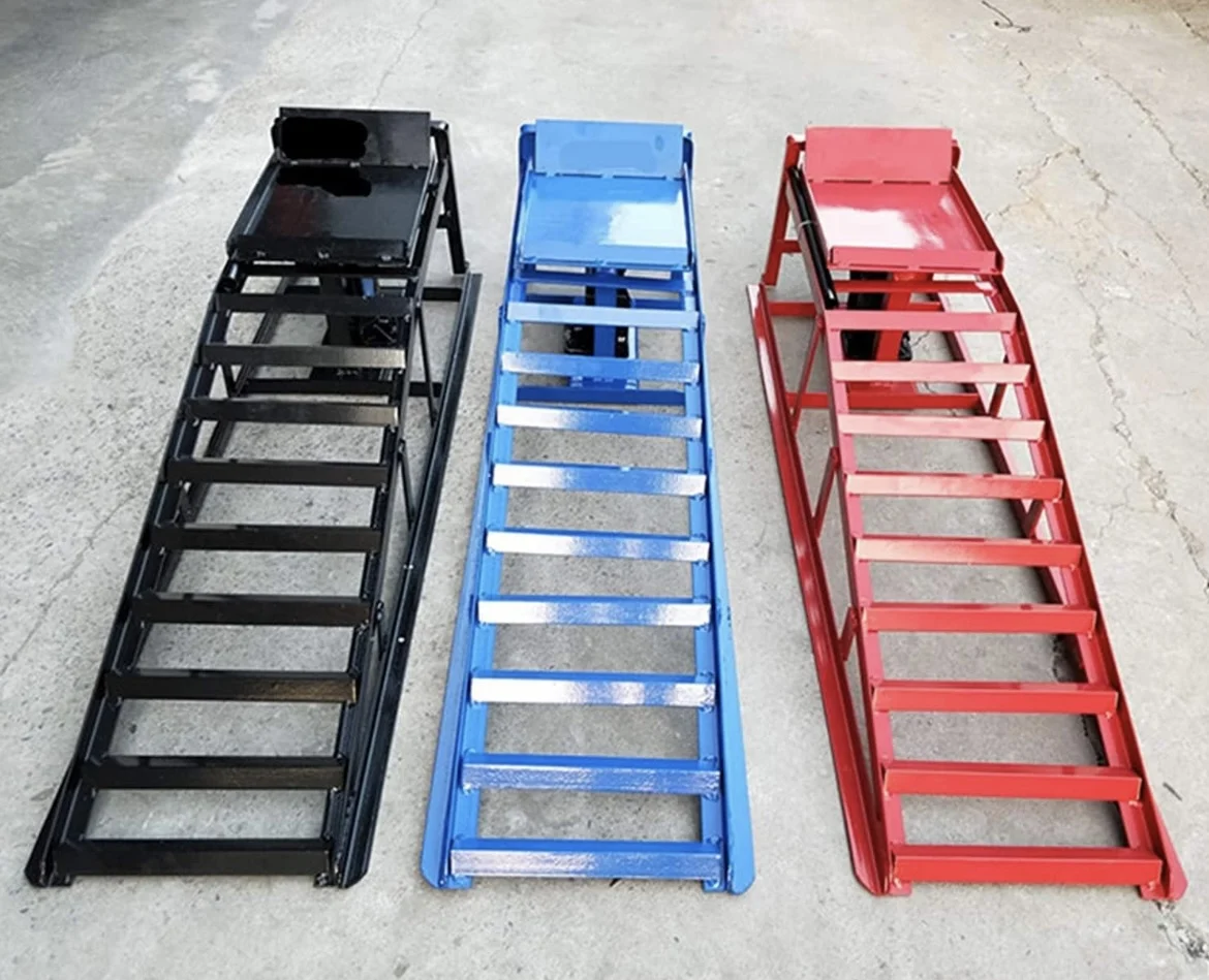 Heavy Duty Steel Hydraulic Car Ramps Factory Direct 5T Capacity Height ...