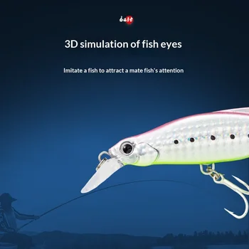 90mm/35g ABS Printed Factory Wholesale In-Stock Sinking Minnow Luminous Eye Laser Hot-Stamping Artificial Hard Bait Fishing Lure – Minnow – view 4