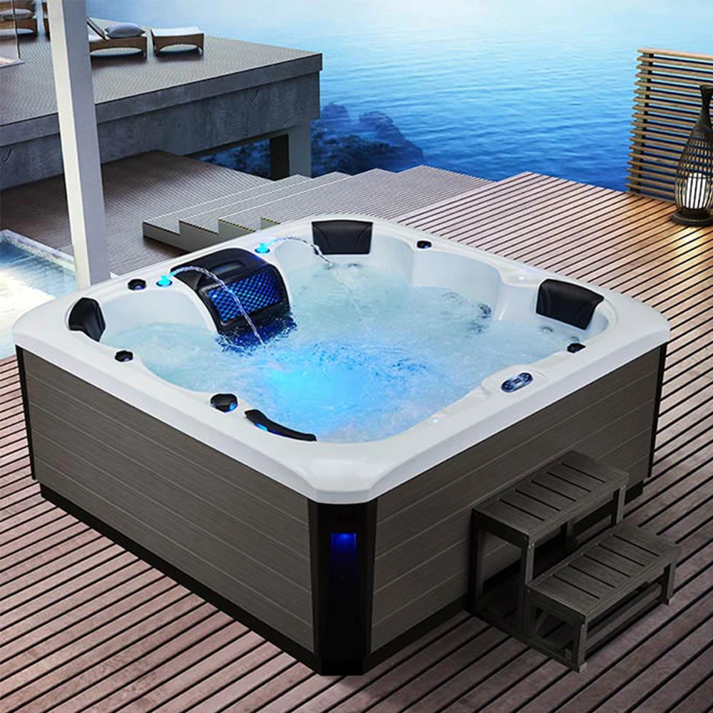 Indoor Led Person Sex Massage Hydro Jet Spa Hot Tub, 40% OFF