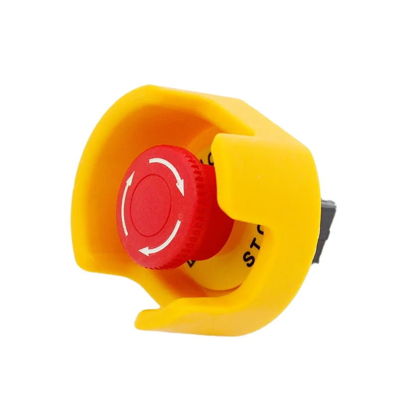 16/19/22MM Yellow Emergency Stop Switch protection Cover Push Button ...