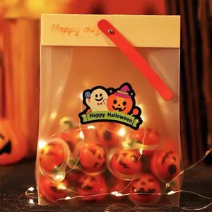 Halloween Pumpkin Head Gummy Candies Cute Mint Flavored Hard Gummies in Bulk Bursting Effect and Coated Decoration