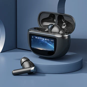 M87 Smart LCD Screen In-ear  Headset AI Multi-function Smart Wireless Headset TWS Sports Headset Can Insert TF Card