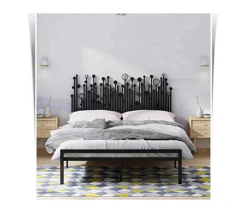 Made in china Antique traditional style old time Metal fram Iron bed for home