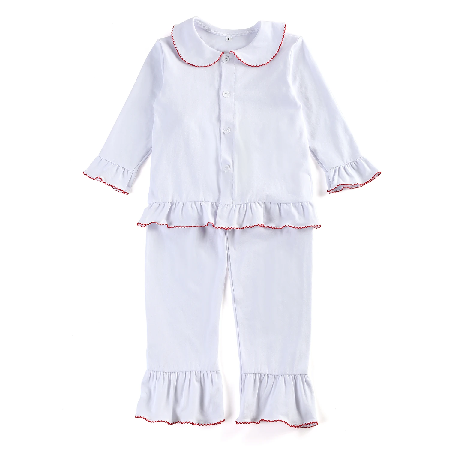 kid girl cotton ruffle pajama set Alibaba