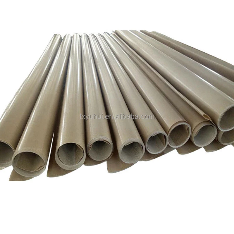 Low Friction Coefficient Custom Size Nonstick Brown Black Color PTFE Tefloning Coated Fiberglass Cloth