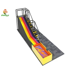 Custom Tube Devil Donut Wave air Valcano Interactive Trumpet Drop Tube Spiral Slide Indoor Playground Slide Trampoline Park