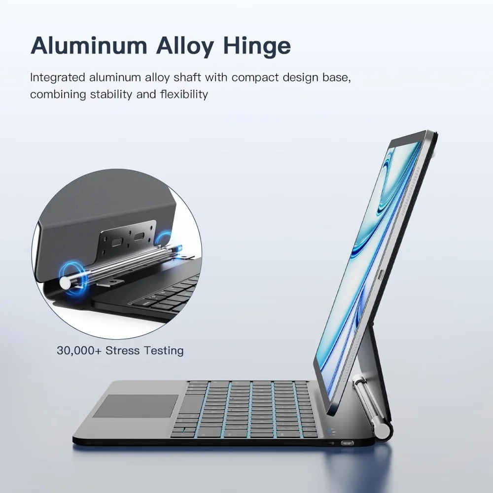 product magic keyboard case for ipad air 13 inch for ipad pro 129 inch flexible backlit keys multi touch trackpad laudtec-9