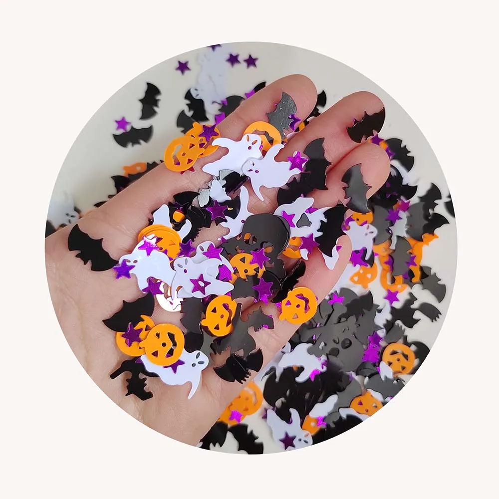 Hililand confettis en forme d'étoile Confettis d'Halloween 200g PVC Couleurs vives Style d