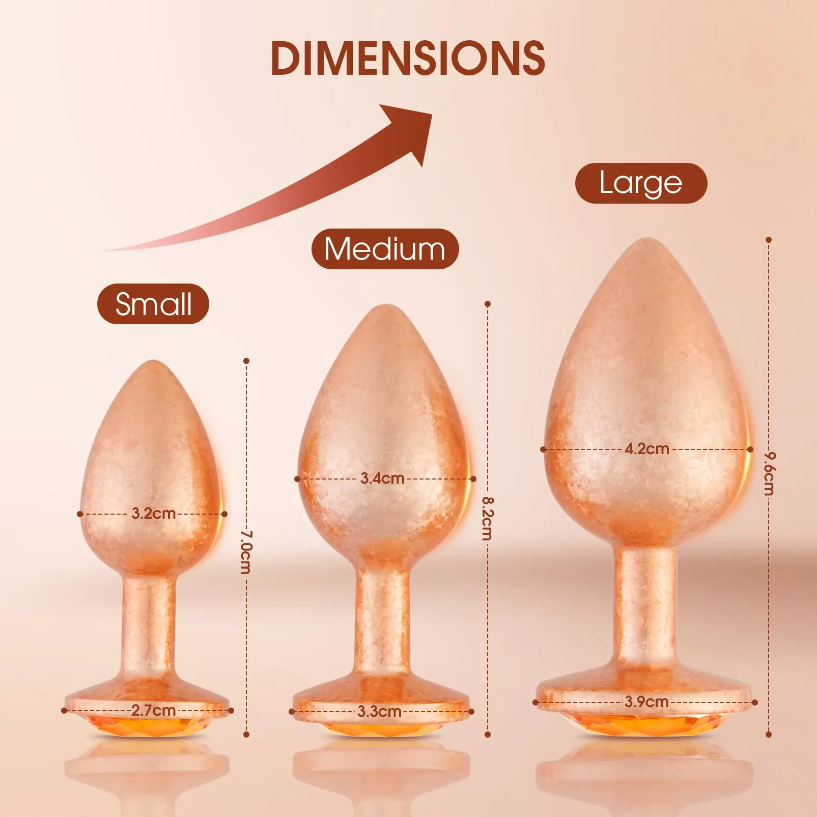 Customized Wholesale Anus Dilation Vaginal Masturbation Jewel Golden Metal  Anal Plug Butt Plugs Sets for Women Men Adult Toys