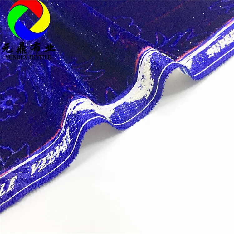3D тиснение полиэстер простой металлик корейский микро бархат 5000 ткани с цветочным дизайном для ткани, дивана, шарфа и Durag