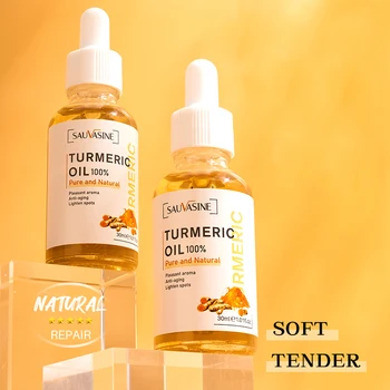 Private Label Custom logo Turmeric Super Whitening Oil Skin Lightening Acne Anti-Aging Dark Spot Removal Glow Face Oil