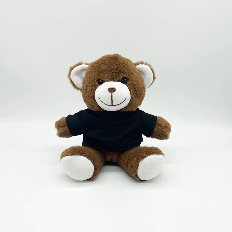 20cm Sublimated Brown Teddy Bear Plush Toys Customized Logo Plush Bear ...