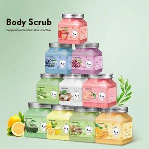 Customized 500ml Body Scrub with Softening Keratin Dead Skin Cleansing Fruit Plant Bath Salt