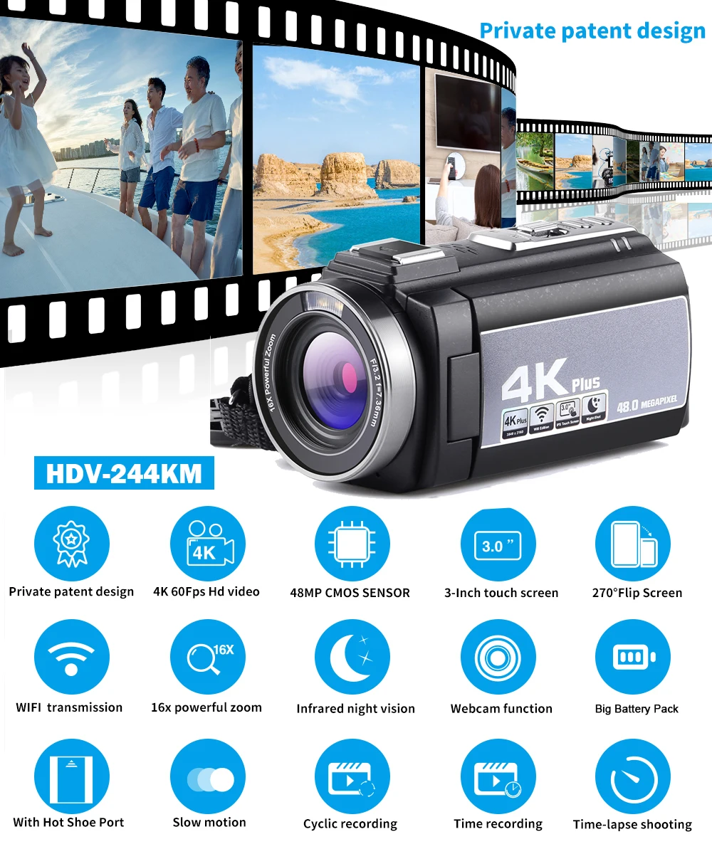 4K ULTRA HD Wi-Fiビデオカメラ 【公式通販】