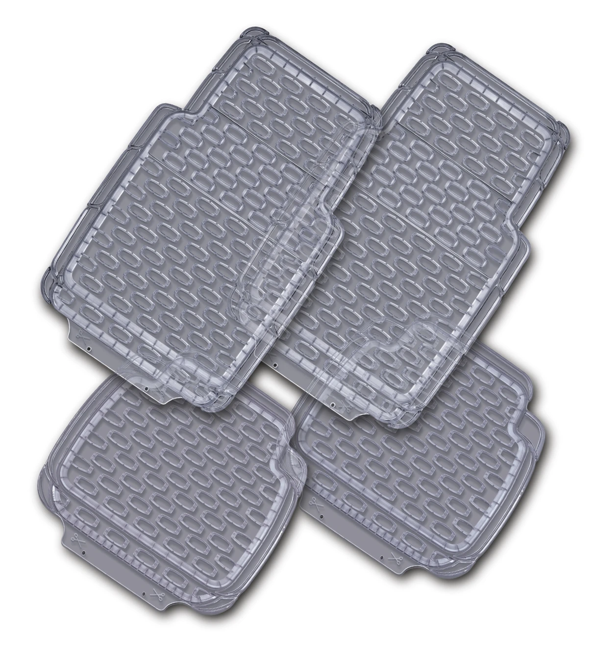 Universal Fit All Weather Protection Floor Mats Full Set 4pcs Pvc