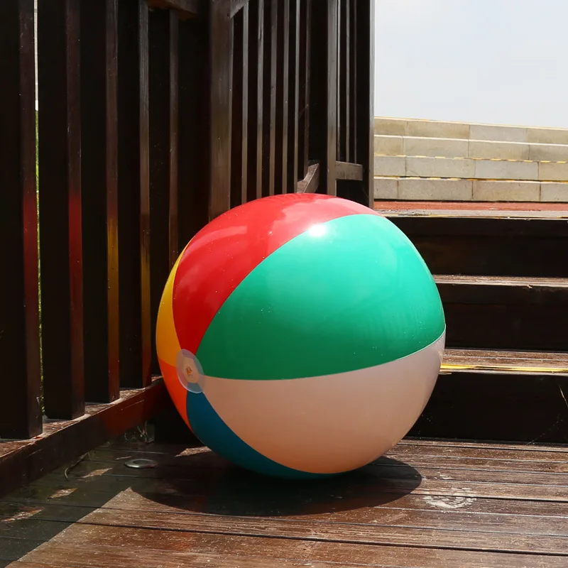 Высококачественный пляжный мяч из ПВХ с принтом логотипа на заказ для летних игр открытом
