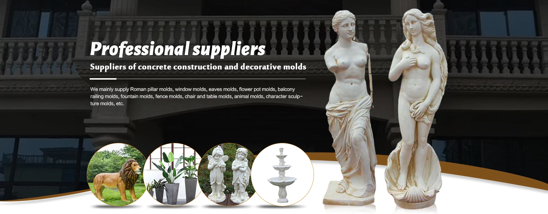 Exterior Life Size Lion Statue Concrete Mold Fiberglass Animal Statue Molds For Sale Cement Lion