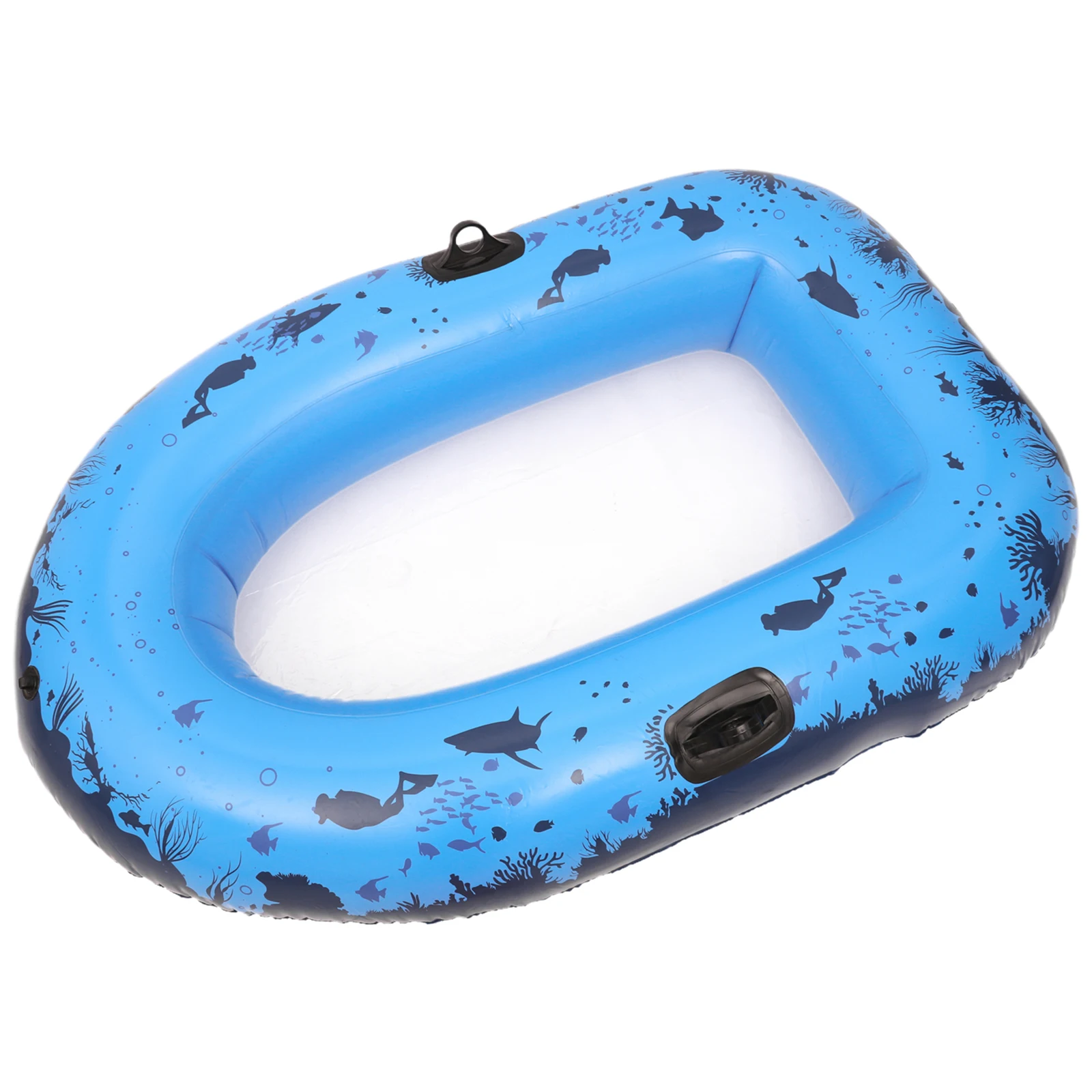 Transparent Bottom PVC Portable Inflatable Pool Float Boat with Large Underwater View for Boys Girls Kids and Adults Water Sport