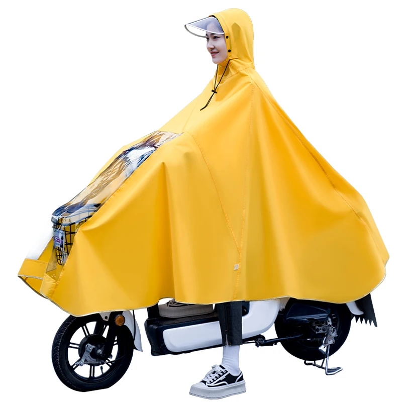 Yellow rainstorm proof riding raincoat Motorcycle rain coat can be used for fishing