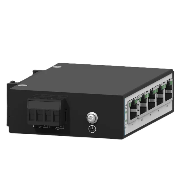 5-Port 10/100m Industrial Grade 100M DIN Rail Ethernet Switch IP40 Protection High Stability Plug Play Desktop VLAN