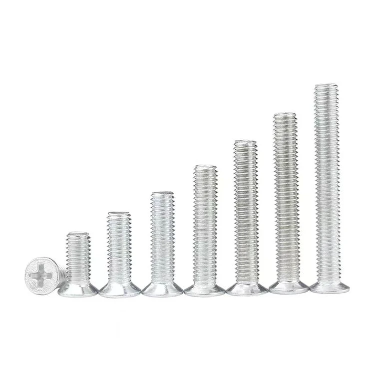 4.8 Grade Iron Galvanized Phillips Countersunk Head Screws Flat Head Bolts Machine Wire Electronic Small Screws