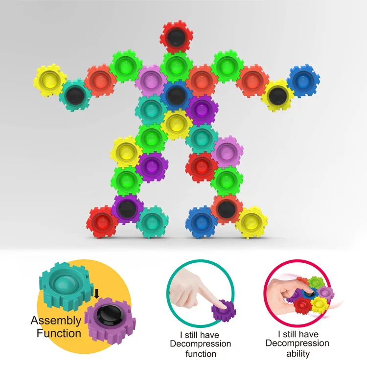 ピッコロ　スピナー EE588感覚フィジェットブロックスピナー減圧おもちゃジャイロ
