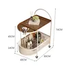 17-cream white-brown glass-with pulley