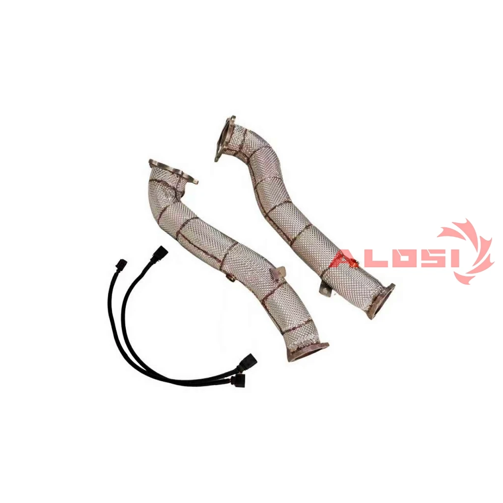 High-Quality Stainless Steel Downpipe Exhaust For Audi A8 D4 4.0T 2010-2016 Exhaust Pipes Catalytic